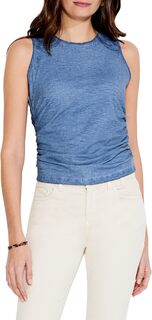 Майка Crew Ruched Tank NIC+ZOE, цвет Harbor Blue