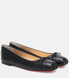 Кожаные балетки mamadrague Christian Louboutin, черный