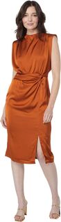 Платье миди с воротником-хомутом Donna Morgan, цвет Umber