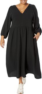 Легкое платье миди Plus Kasia с эластичной планкой на спине - Lightspun Madewell, цвет True Black