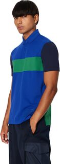 Рубашка-поло Color-Blocked Polo Armani Exchange, цвет New Ultra/Verdant Green