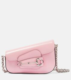 Кожаная сумка через плечо gucci horsebit 1955 Gucci, розовый