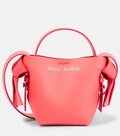 Миниатюрная кожаная сумка через плечо musubi Acne Studios, розовый
