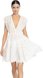 Платье с оборками Daisy Robin Piccone, белый