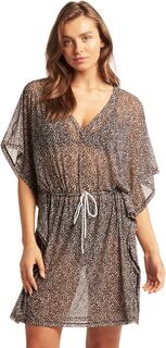 Накидка Wild Cat Panelled Mesh Kaftan SEA LEVEL SWIM, цвет Espresso