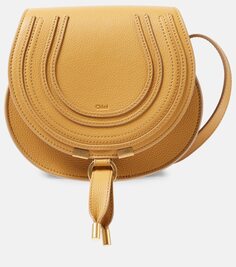 Миниатюрная кожаная сумка через плечо marcie Chloé, желтый Chloe