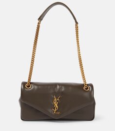 Кожаная сумка через плечо calypso Saint Laurent, коричневый