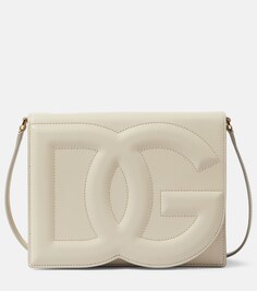 Маленькая кожаная сумка через плечо dg Dolce&amp;Gabbana, бежевый