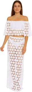 Накидка Bardot Lace-Up Maxi Skirt Trina Turk, белый