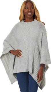 Пончо Shine Lofty Cable Poncho LAUREN Ralph Lauren, цвет Grey Marl