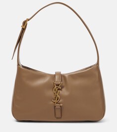 Кожаная сумка через плечо le 5 à 7 с мягкой подкладкой Saint Laurent, коричневый