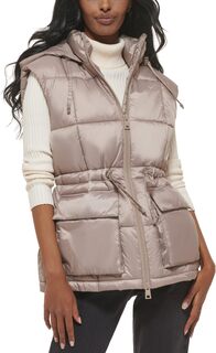 Жилет Belted Hooded Puffer Vests Levi&apos;s, светло-серый Levis