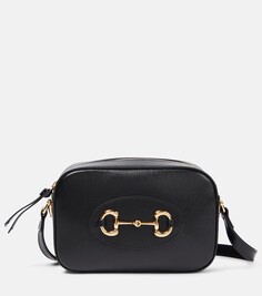 Маленькая кожаная сумка через плечо gucci horsebit 1955 Gucci, черный