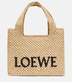 Сумка-тоут paula&apos;s из рафии с логотипом ibiza Loewe, бежевый