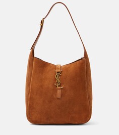Маленькая замшевая сумка на плечо le 5 à 7 Saint Laurent, коричневый