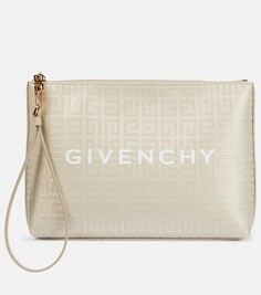 Холщовый клатч с логотипом Givenchy, бежевый