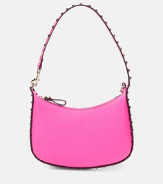 Миниатюрная кожаная сумка через плечо rockstud Valentino Garavani, розовый
