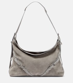 Замшевая сумка через плечо voyou среднего размера Givenchy, серый