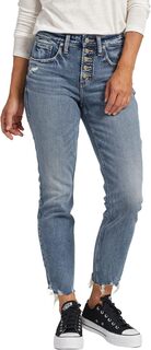 Джинсы Beau Mid-Rise Slim Leg Jeans L27365SOC234 Silver Jeans Co., цвет Indigo