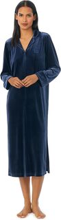 Халат Notch Collar Long Zip Caftan LAUREN Ralph Lauren, цвет Mid Blue