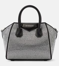 Мини-сумка-тоут antigona с декором Givenchy, черный