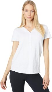 Легкая узкая футболка из джерси с короткими рукавами и разрезом шеи Mod-o-doc, белый