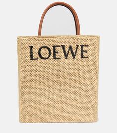 Стандартная сумка-тоут из рафии формата а4 Loewe, нейтральный