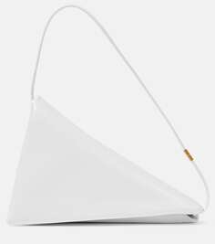 Маленькая кожаная сумка через плечо prisma с треугольниками Marni, белый