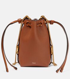 Мини-сумка-ведро marcie из кожи Chloé, коричневый Chloe