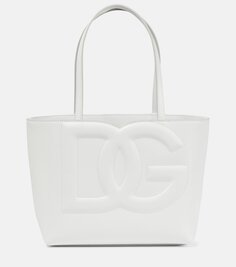 Кожаная сумка-тоут среднего размера dg Dolce&amp;Gabbana, белый