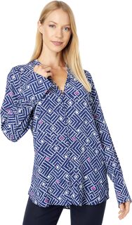 Рубашка Carmen Blouse - Fedora Ikat Hatley, синий
