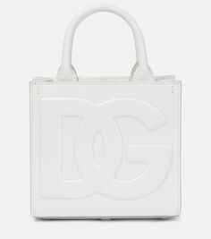 Кожаная мини-сумка-тоут dg daily Dolce&amp;Gabbana, белый