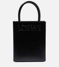 Стандартная кожаная сумка-тоут формата а5. Loewe, черный