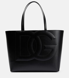 Кожаная сумка-тоут dg Dolce&amp;Gabbana, черный