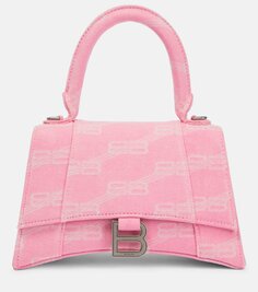 Джинсовая сумка через плечо «песочные часы» Balenciaga, розовый