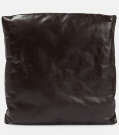 Подушка маленькая кожаная сумочка Bottega Veneta, коричневый