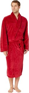 Халат Microfiber Plush Long Sleeve Shawl Collar Robe Polo Ralph Lauren, цвет Eaton Red/Cruise Navy Pony Print