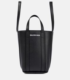 Кожаная сумка на каждый день Balenciaga, черный