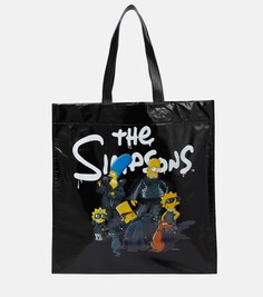 Кожаная сумка-тоут среднего размера x the simpsons tm &amp; 20th television Balenciaga, черный