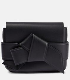 Миниатюрная кожаная сумка через плечо musubi Acne Studios, черный