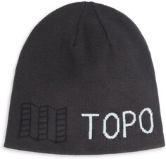 Узкая приталенная шапка Topo Designs, цвет Black/Charcoal