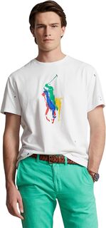 Рубашка-поло Classic Fit Big Pony Jersey T-Shirt Polo Ralph Lauren, белый