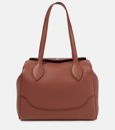 Кожаная сумка через плечо sesia happy day среднего размера Loro Piana, коричневый