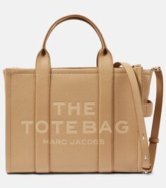 Средняя кожаная сумка-тоут Marc Jacobs, бежевый
