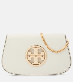 Кожаная сумка через плечо reva Tory Burch, белый