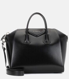 Кожаная сумка-тоут antigona среднего размера Givenchy, черный
