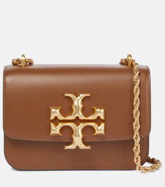 Кожаная сумка через плечо eleanor Tory Burch, коричневый