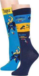 Две пары носков для мальчика Rockin Down Syndrome Super Hero Boy John&apos;s Crazy Socks, мульти