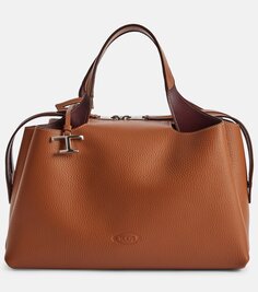 Кожаная большая сумка apa среднего размера Tod&apos;S, нейтральный Tod’S