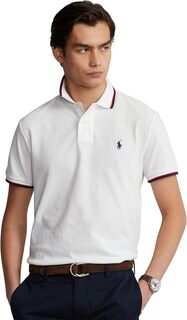 Рубашка-поло Custom Slim Fit Mesh Polo Shirt Polo Ralph Lauren, белый